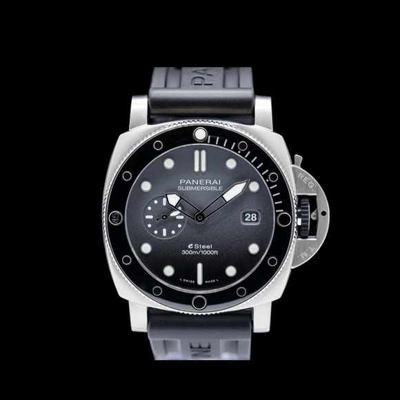 Panerai 44mm Submersible QuarantaQuattro Grigio Roccia SS Gray Dial   PAM01288 - Picture 1 of 7